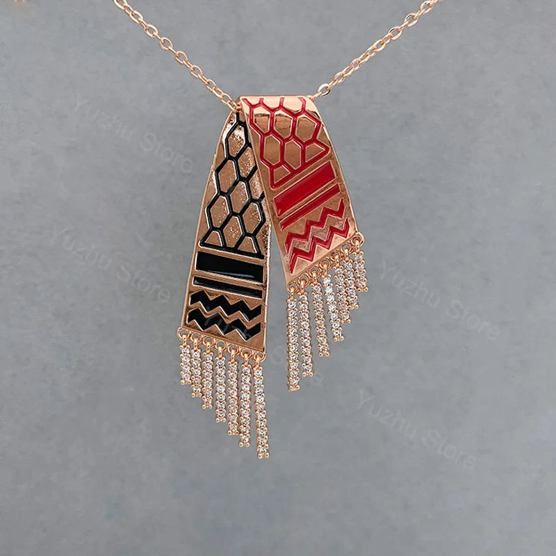 Palestinian Keffiyeh Necklace