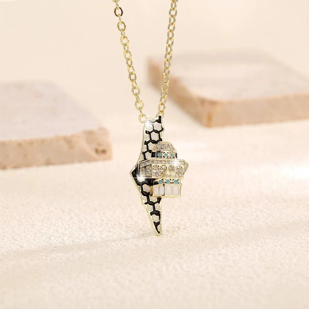 Map Palestine Necklace